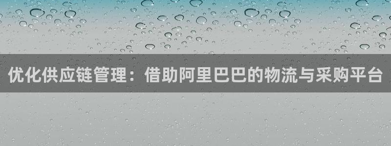 超凡国际选28ng官网:优化供应链管